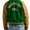 Ralph Lauren Letterman Green And Brown Jacket