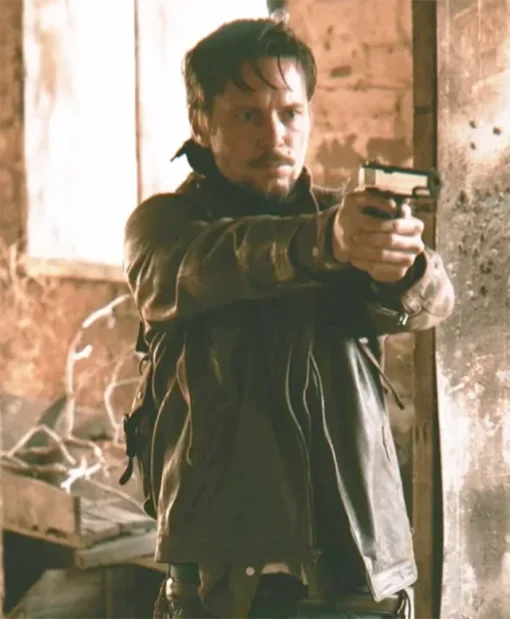 Red Plague 2025 Chad Sellers Brown Leather Jacket