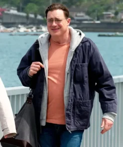 Rental Family 2025 Brendan Fraser Blue Cotton Jacket