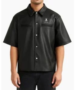 order Now Stegaro Oversized Black Leather Shirt For Men And Women