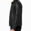 Simple Cafe Racer Black Leather Jacket For Mens