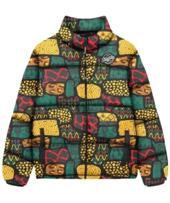 Stegaro Ethnic Boho Seamless Pattern Puffer Jacket