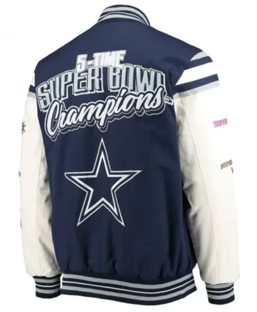 Super Bowl 5x Dallas Cowboys Champions Varsity Jacket