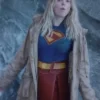 Superman 2025 Supergirl Tan Parka Brown Hooded Coat