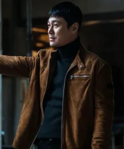 The Defects 2025 Choi Young-joon Brown Suede Jacket