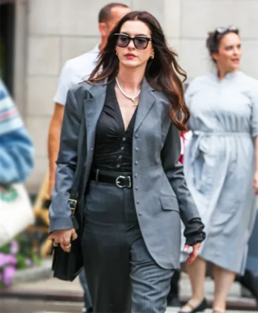 The Devil Wears Prada 2 2026 Anne Hathaway Grey Blazer