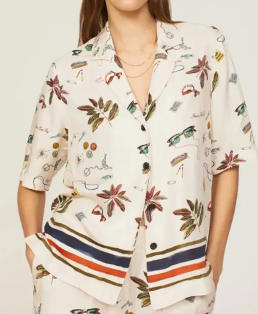 The Lincoln Lawyer Izzy Letts Silk White Shirt