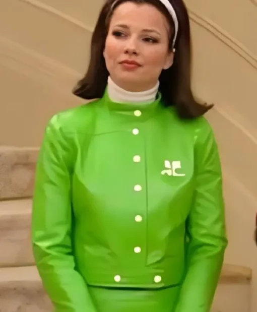The Nanny S05 Fran Drescher Green Leather Jacket
