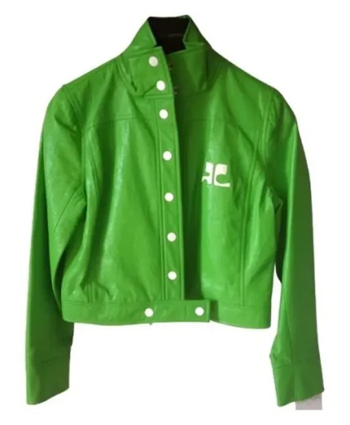The Nanny S05 Fran Drescher Leather Green Jacket