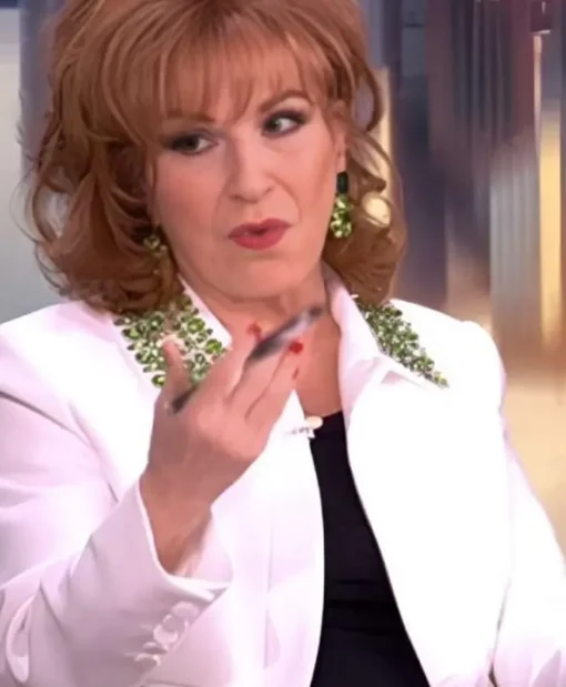 The View 2025 Joy Behar Embellished White Jacket
