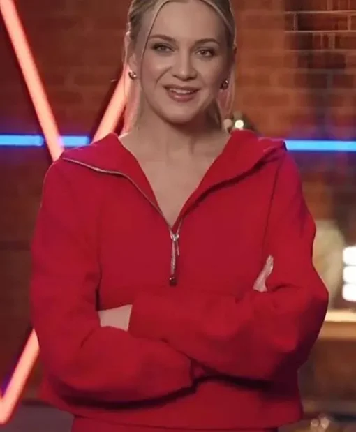 The Voice S27 Kelsea Ballerini Red Hooded Jacket