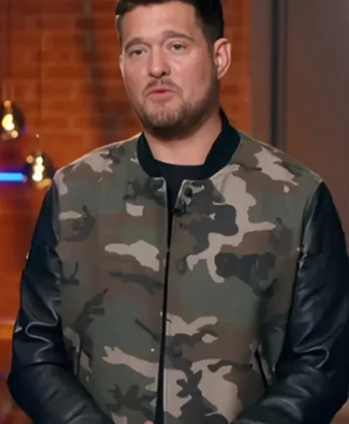 The Voice S27 Michael Bublé Camouflage Bomber Jacket
