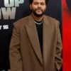 The Weeknd Premiere NY Hurry Up Tomorrow Brown Coat
