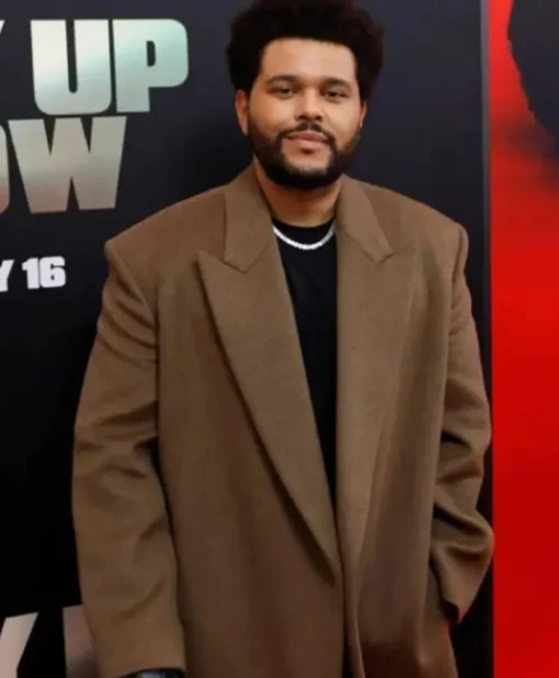 The Weeknd Premiere NY Hurry Up Tomorrow Brown Coat