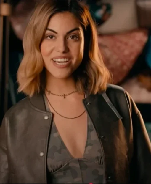 The Wrong Paris 2025 Miranda Cosgrove Black Varsity Jacket
