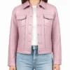 Trucker Lynn Light Pink Jacket For Womens