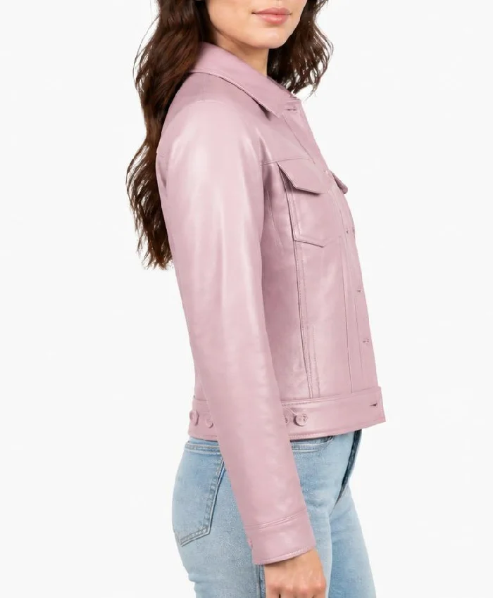 Trucker Lynn Light Pink Jacket Womens