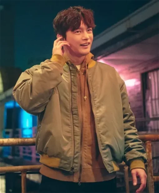 Twelve S01 Seo In-Guk Green Bomber Jacket