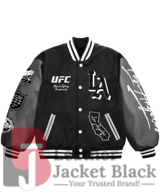 UFC 311 Los Angeles Black Varsity Jacket