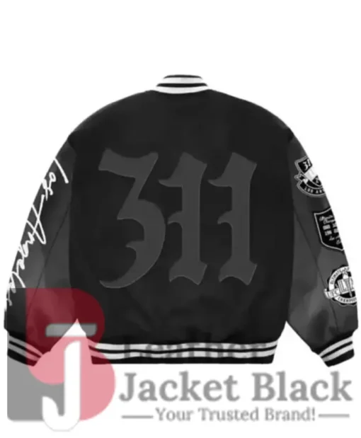 UFC 311 Los Angeles Black Varsity Jacket