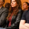 Unforgivable 2025 Anna Friel Black Leather Blazer