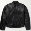 Vintage Oversized Black Leather Jacket