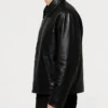 Vintage Oversized Black Leather Jacket For Mens