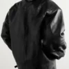 Vintage Oversized Leather Black Jacket