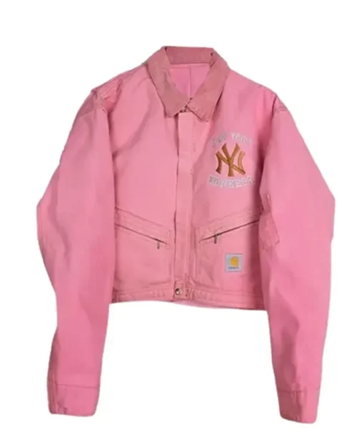 Vintage X NY Yankees Crop Pink Jacket