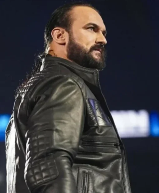 WWE Drew Mcintyre Black Leather Jacket For Unisex