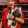 WWE Monday Night RAW 2025 Becky Lynch Red Leather Jacket
