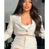 WWE Raw 2025 Jackie Redmond OFF-White Blazer