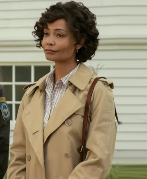 Wednesday S02 Thandiwe Newton Beige Trench Coat