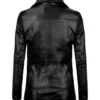 Women's Bitonto Leather Black Coat