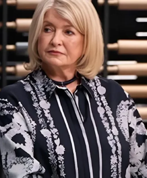Yes Chef S01 Martha Stewart Black Floral Shirt