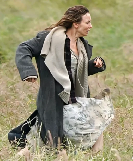 28 Years Later 2025 Jodie Comer Long Grey Coat