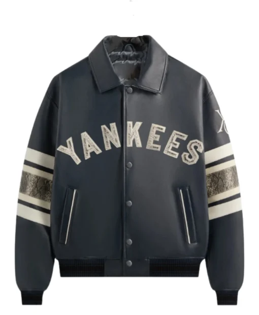 AVIREX for the New York Yankees Blue Leather Jacket