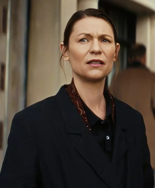 Claire Danes The Beast in Me S1 Black Coat