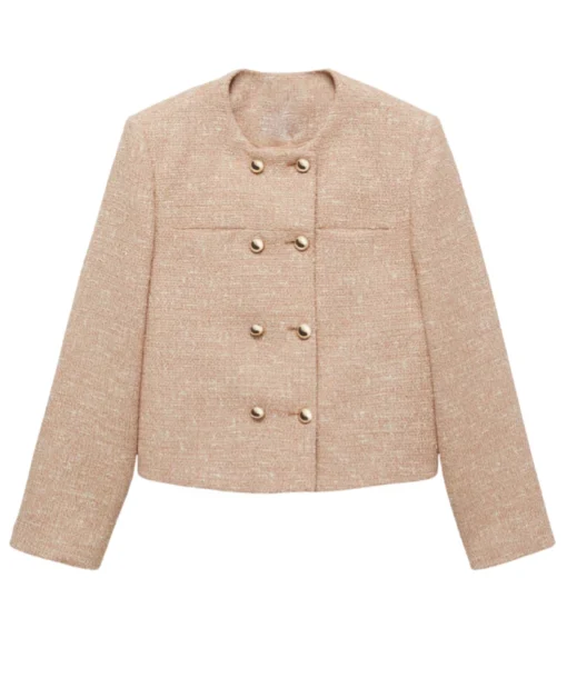 TV Show Fox And Friends 2025 Ainsley Earhardt Beige Tweed Jacket