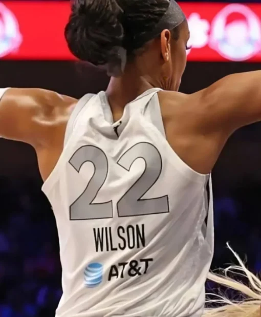 WNBA Aces vs Sparks A’ja Wilson White Jersey