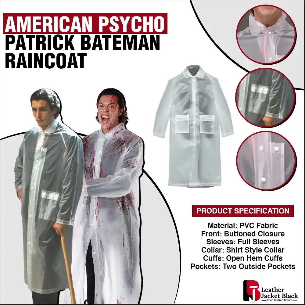 American Psycho Patrick Bateman Raincoat