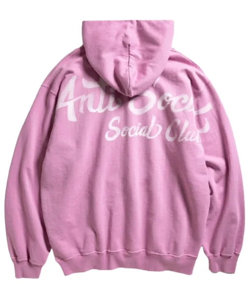 Anti Social Social Club Airbrushed Pullover Fleece Unisex Pink Hoodie