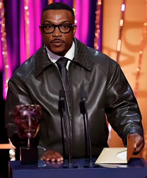 BAFTA Television Awards Ashley Walters 2025 Black Leather Jacket