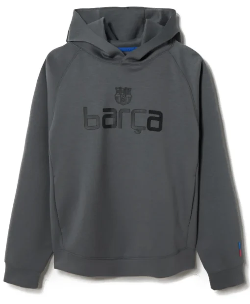 Barca Wordmark Logo Grey Hoodie