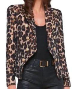 Crystle Stewart TV-Series Beauty in Black S02 Leopard Blazer