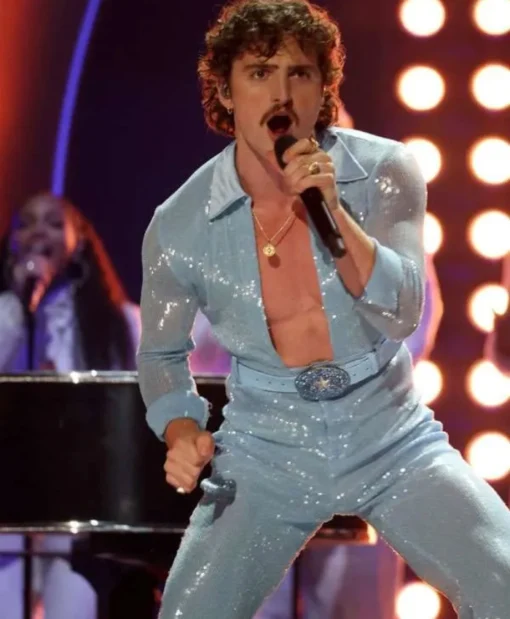 Grammys 2025 Benson Boone Blue Sequin Jumpsuit Buy Now