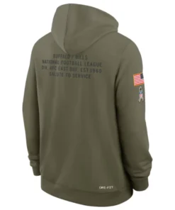 Buffalo Bills Olive 2025 Salute To Service Sideline Hoodie