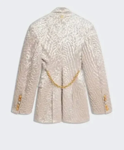 Shop Fan Phone Call 2025 Selena Gomez Double Breasted Jacket on Sale