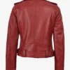 Buy Fashion Margaret Red Leather Biker Jacket For Him And Her
