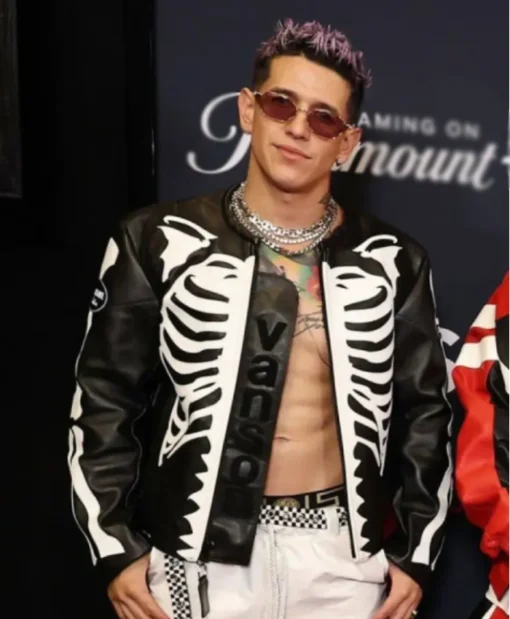 Lenny Tavárez 2025 MTV Video Music Awards Black Leather Jacket
